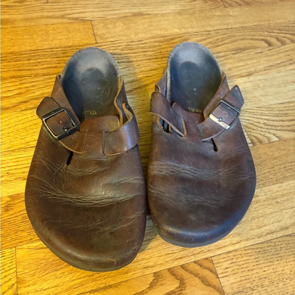 Birkenstock Brown Leather Mules - Picture 9 of 10